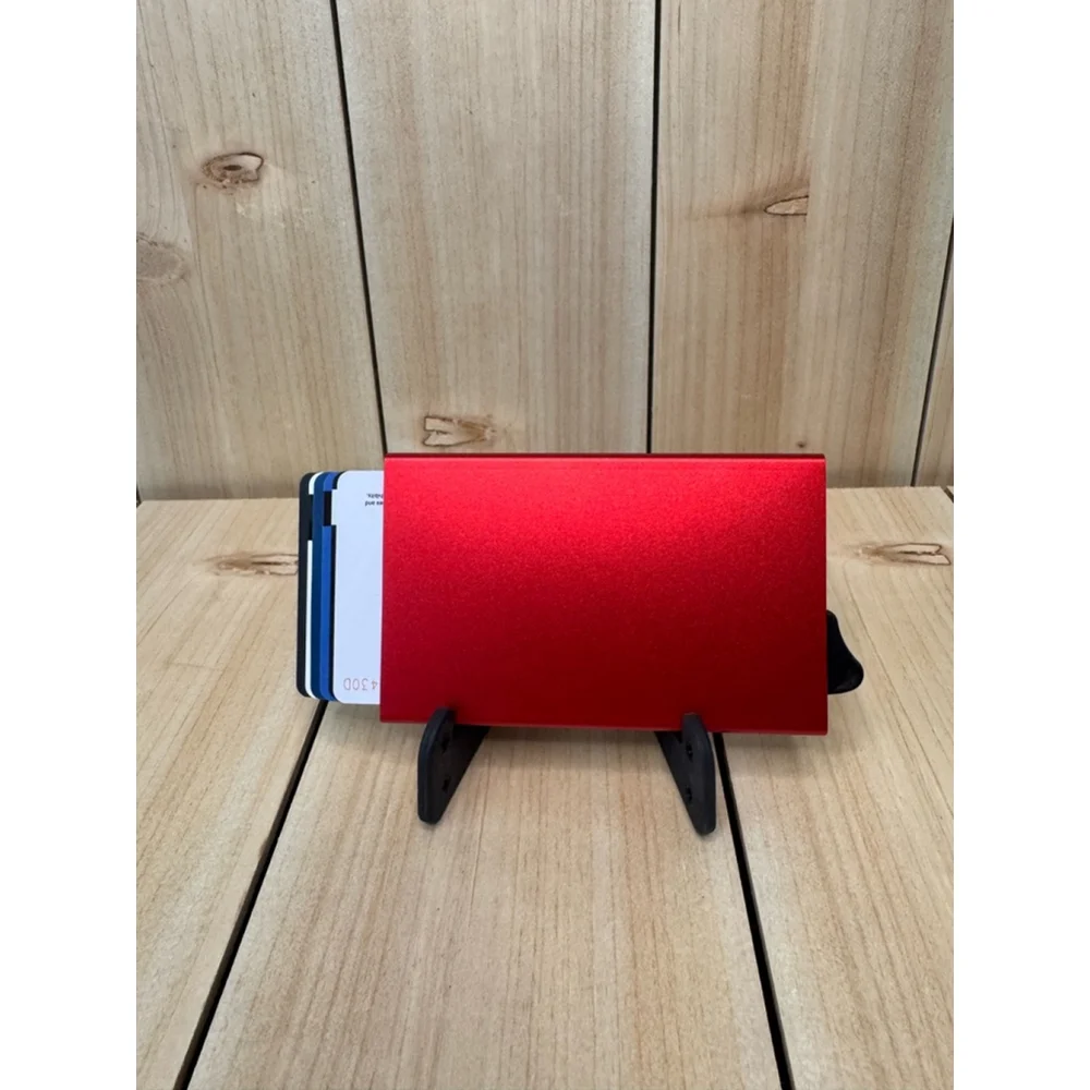 🔴 Red Minimalist Wallet / Card Holder – NWT